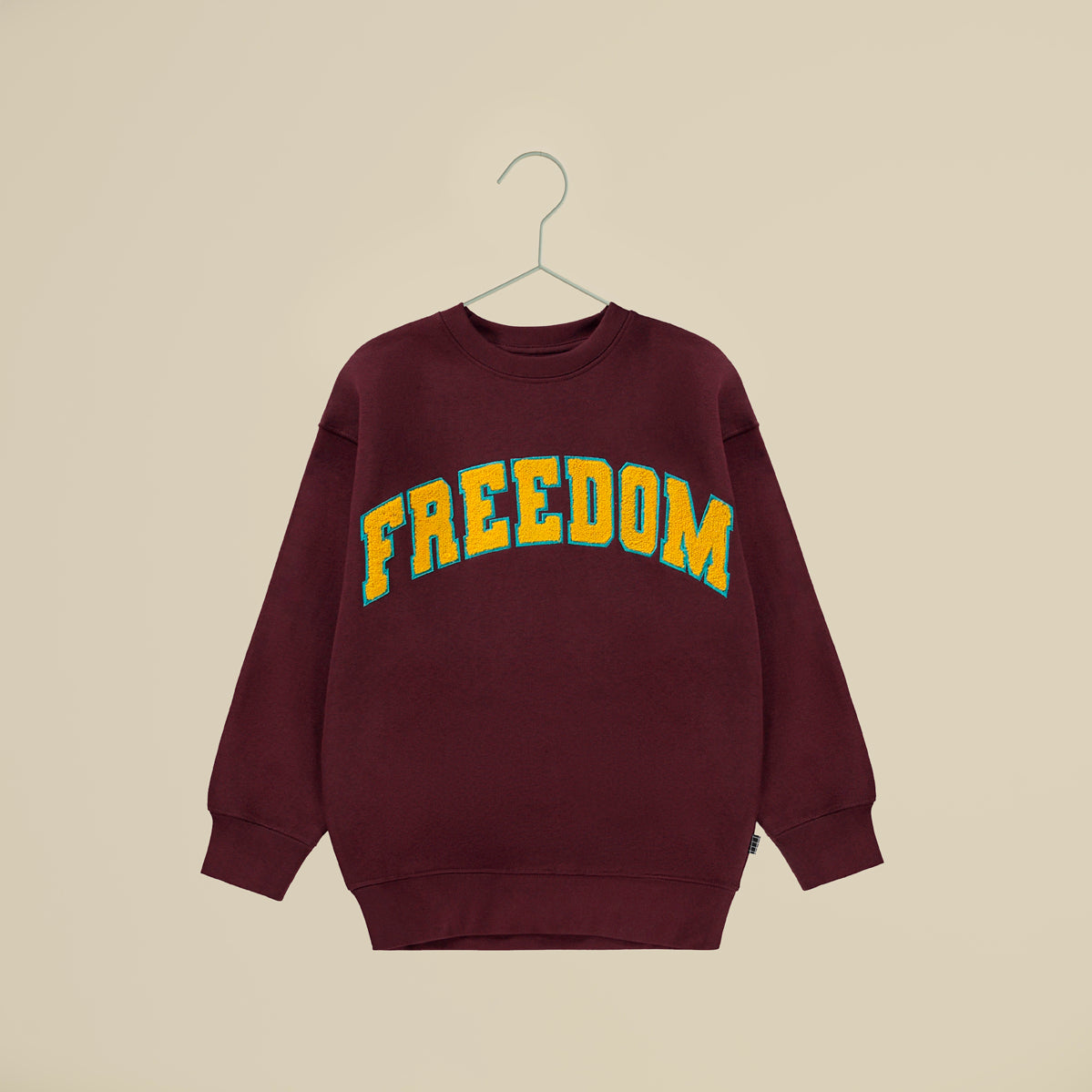 Felpa girocollo bordeaux Freedom
