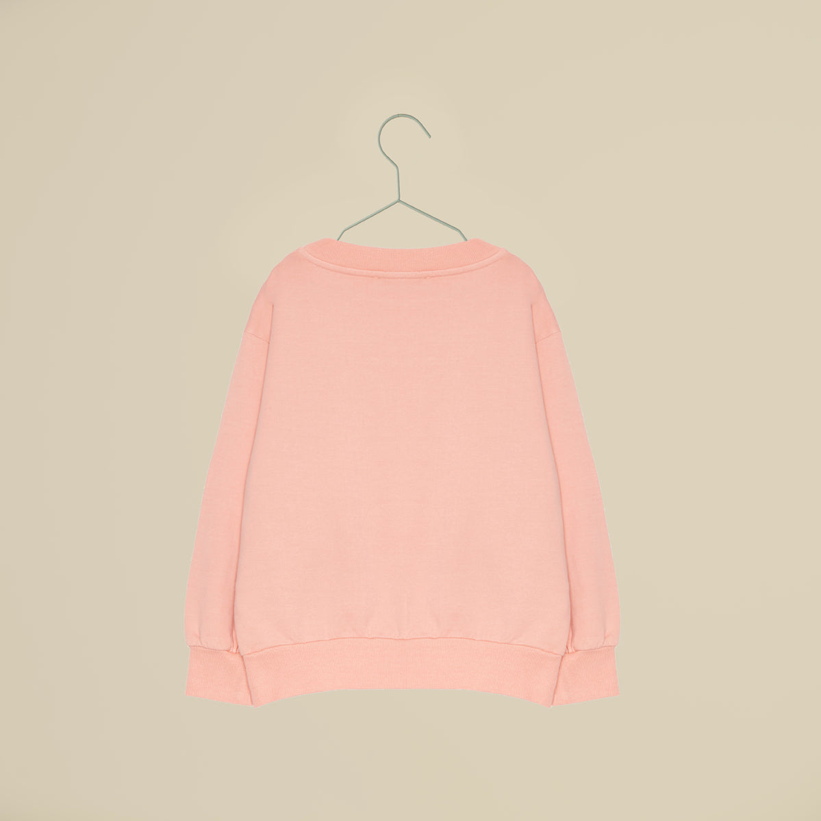Felpa girocollo rosa con stampa Pop Corn