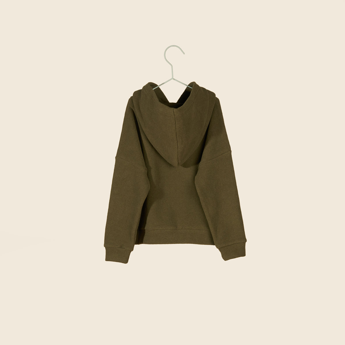Felpa in caldo cotone verde militare