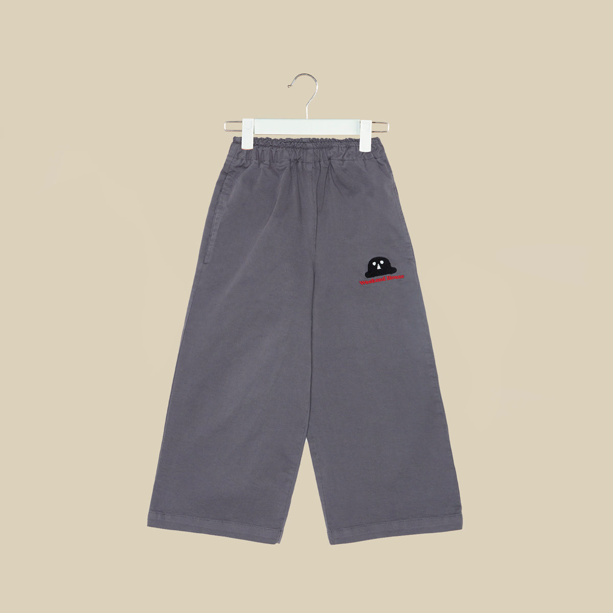 Pantalone Chaplin svasato in cotone grigio