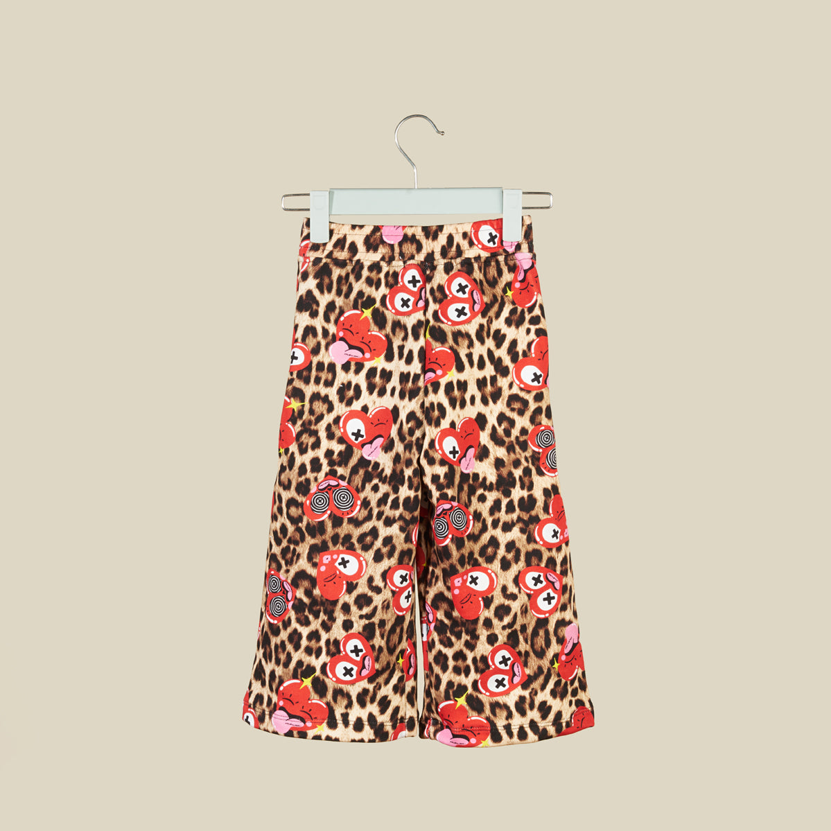 Pantalone a palazzo con stampa Leopard