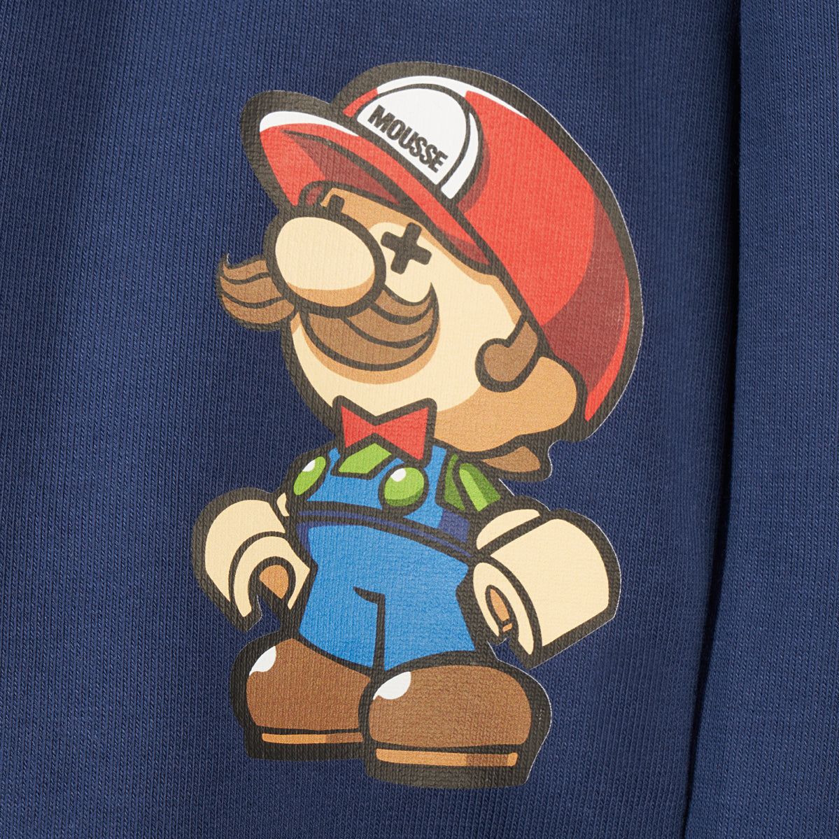 Pantalone jogger in tuta blu con Super Mario