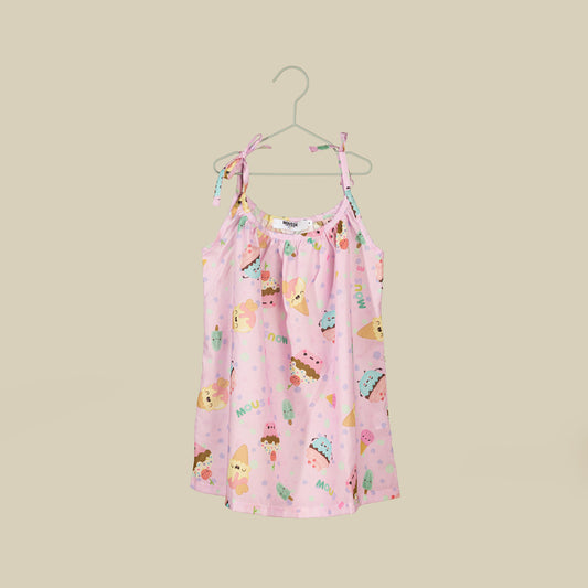 Vestitino in cotone con fantasia di gelati