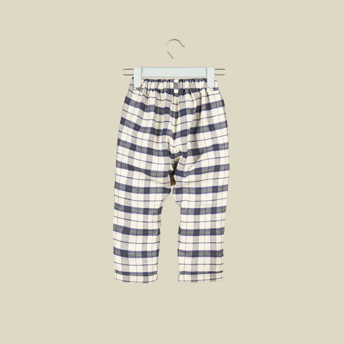 Pantalone jogger in flanella a quadretti