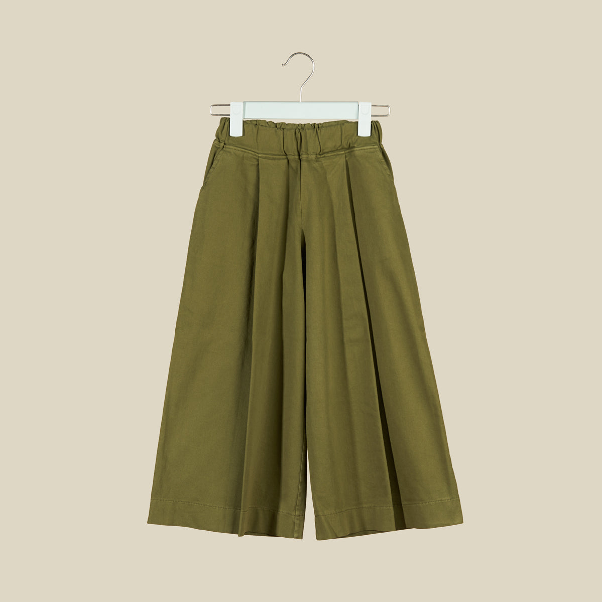 Pantagonna verde militare in cotone pesante