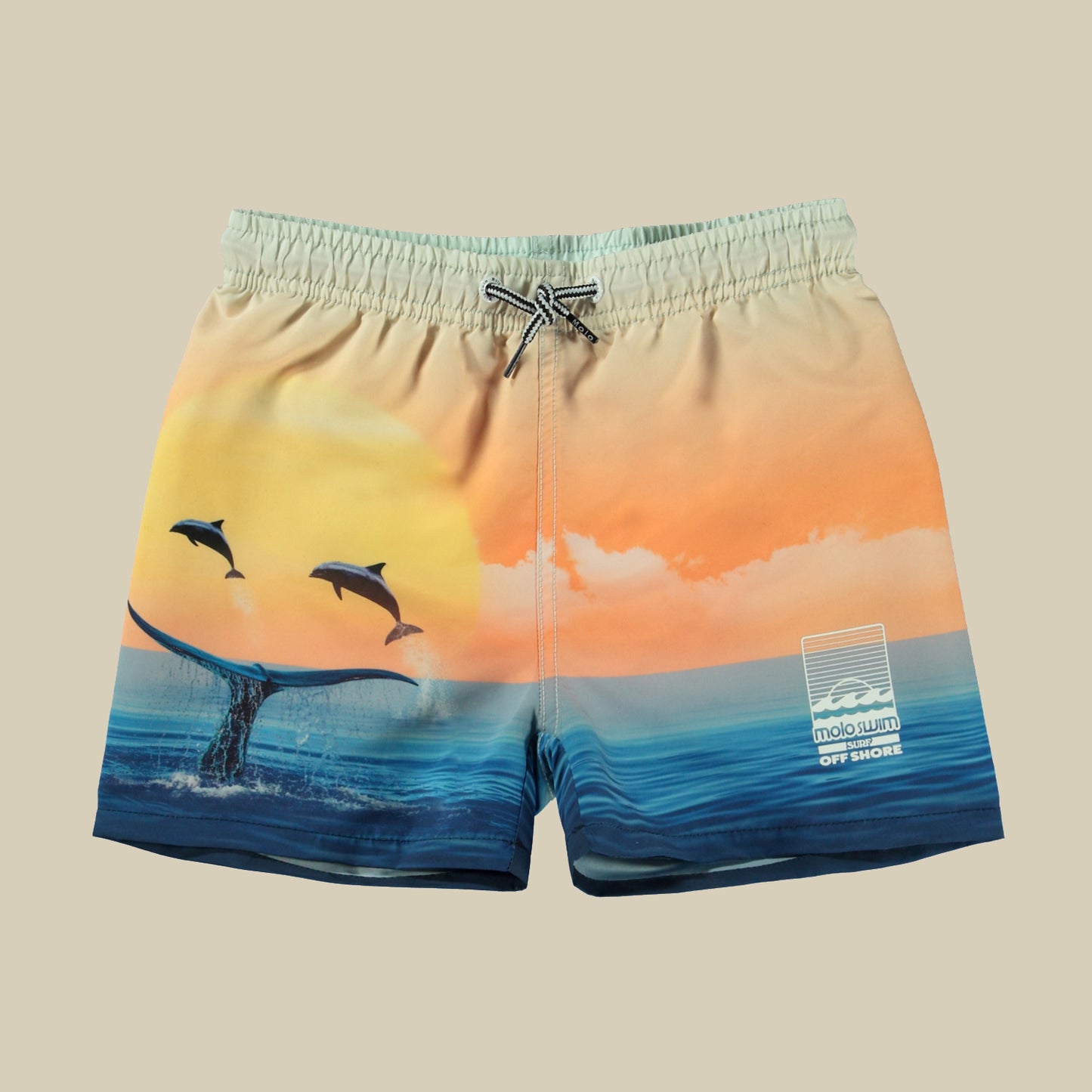 Costume boxer con stampa tramonto oceano