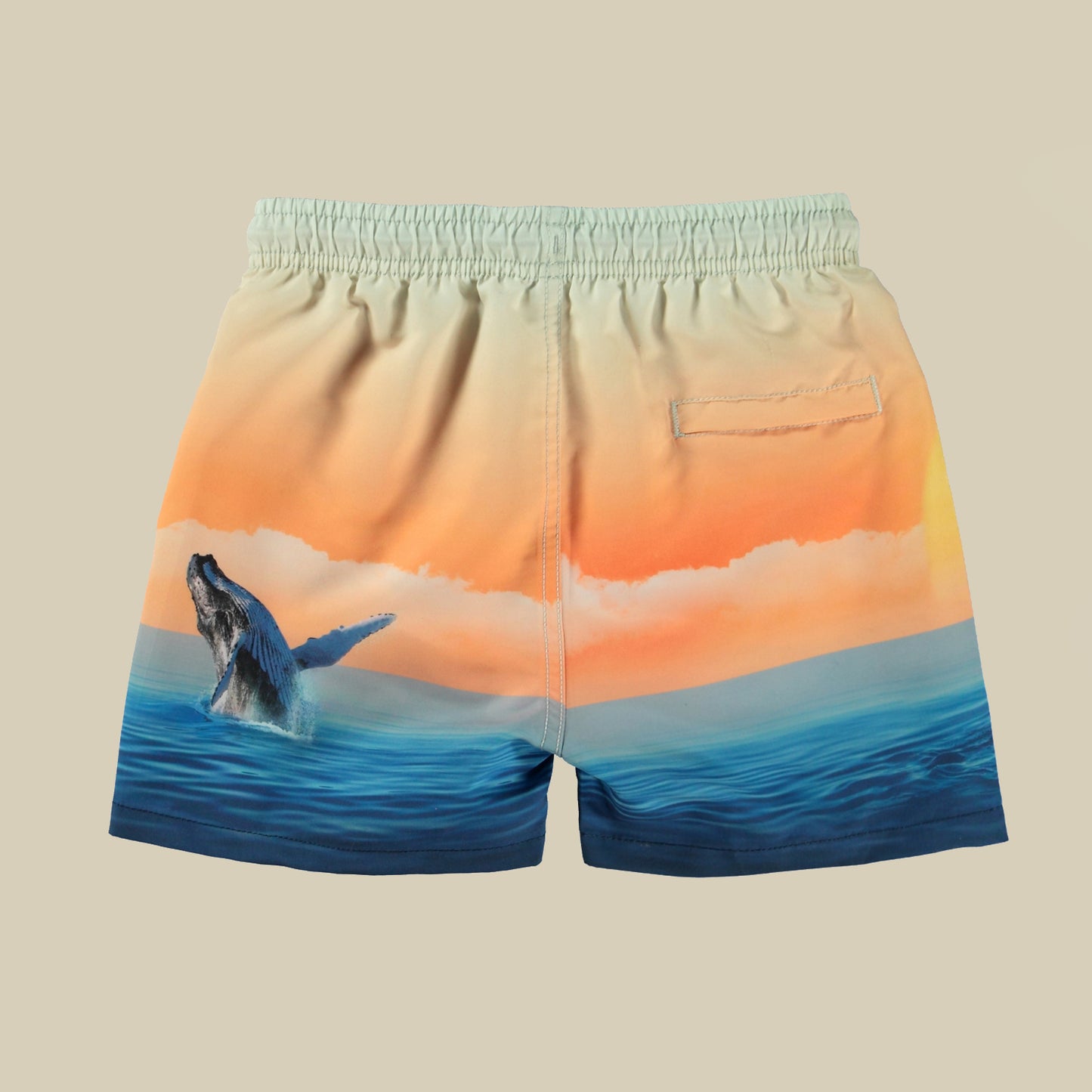 Costume boxer con stampa tramonto oceano