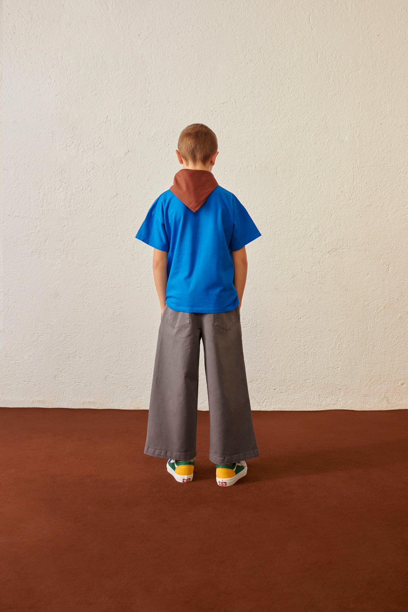 Pantalone Chaplin svasato in cotone grigio