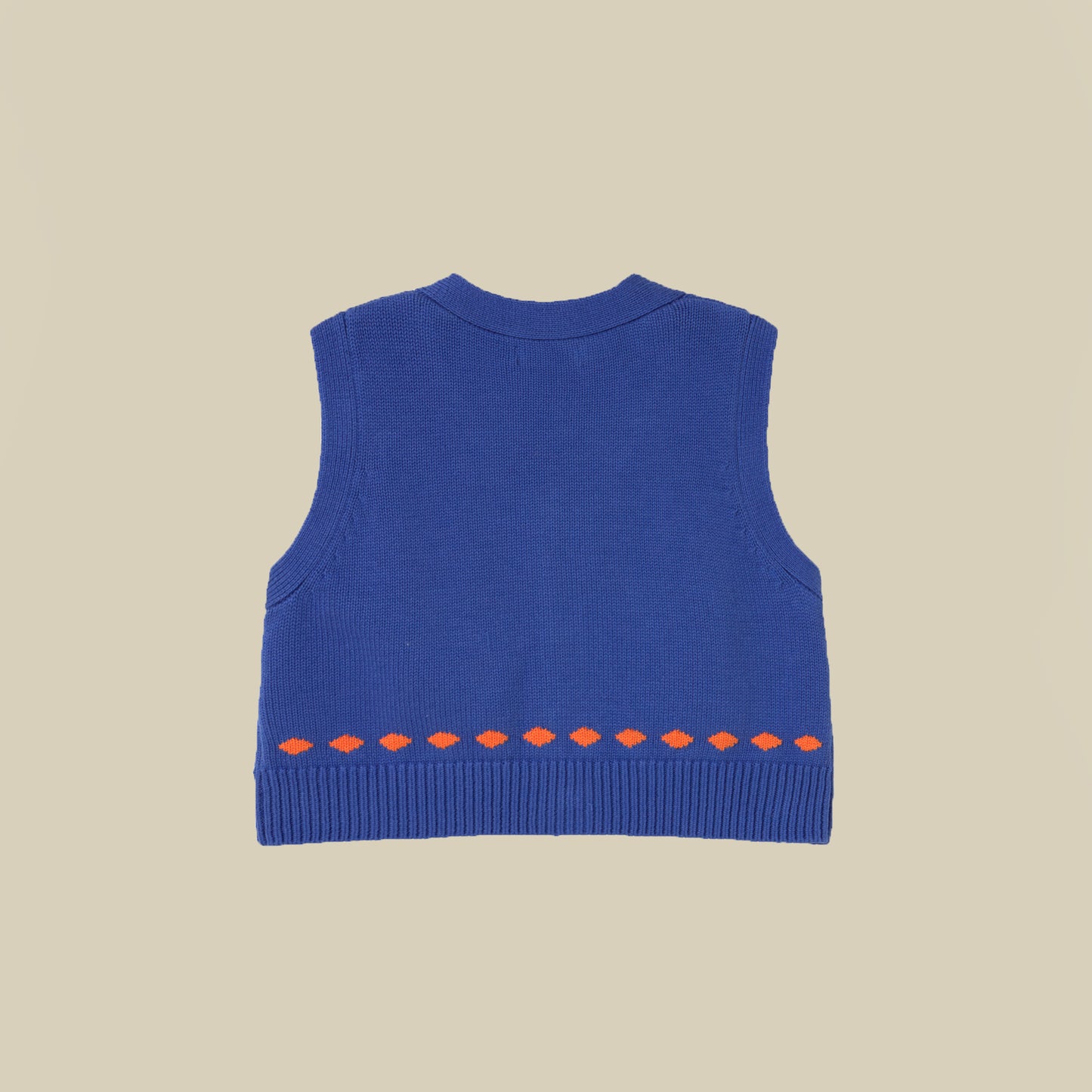 Gilet blu con conigli