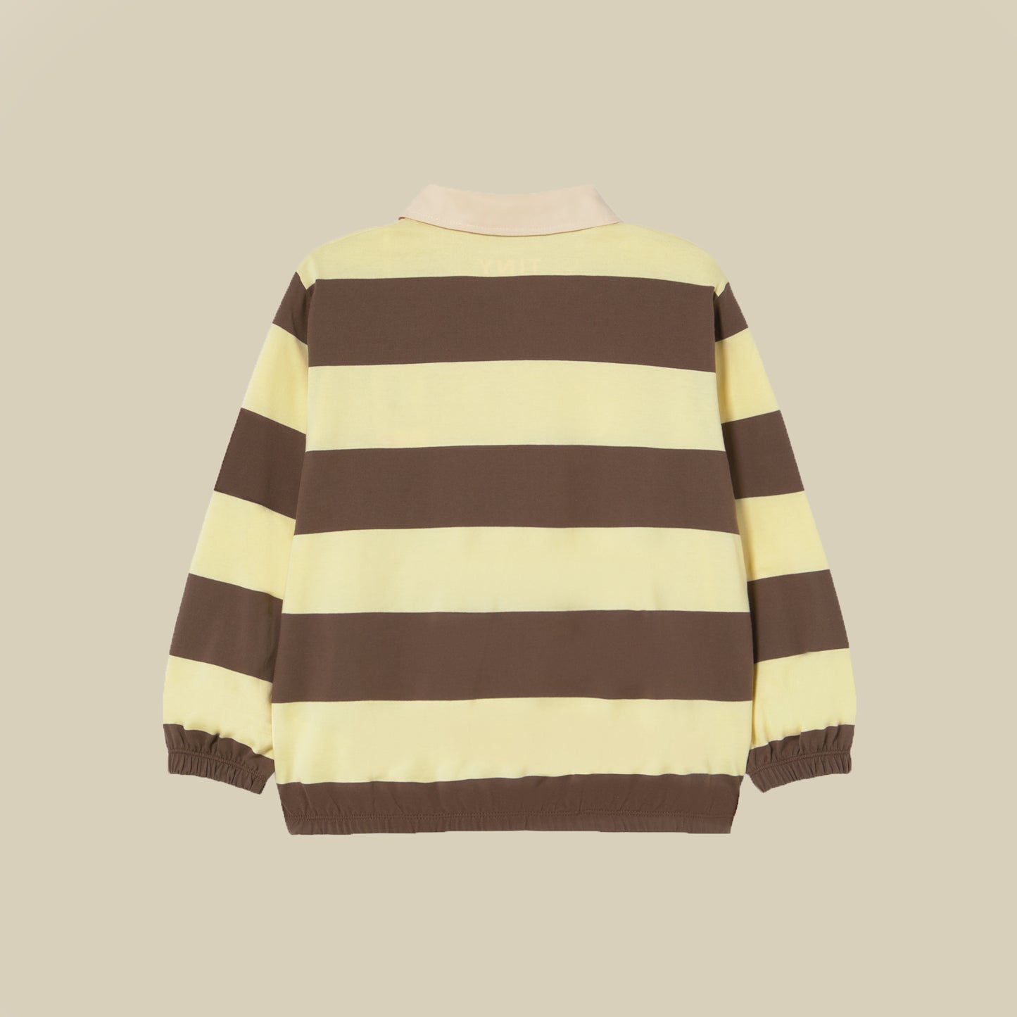 T-shirt maniche lunghe a righe marroni e beige