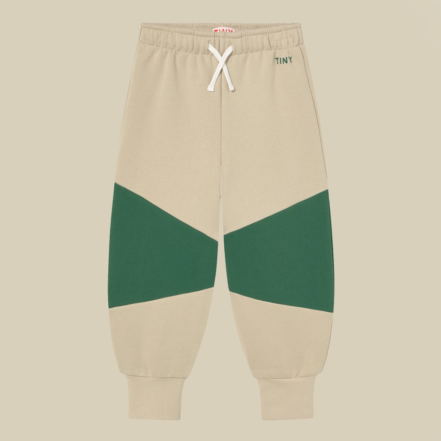 Pantalone della tuta color block verde