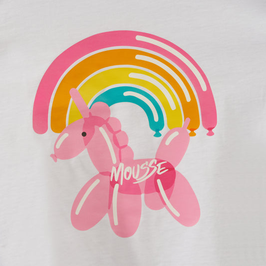 T-shirt bianca con palloncini