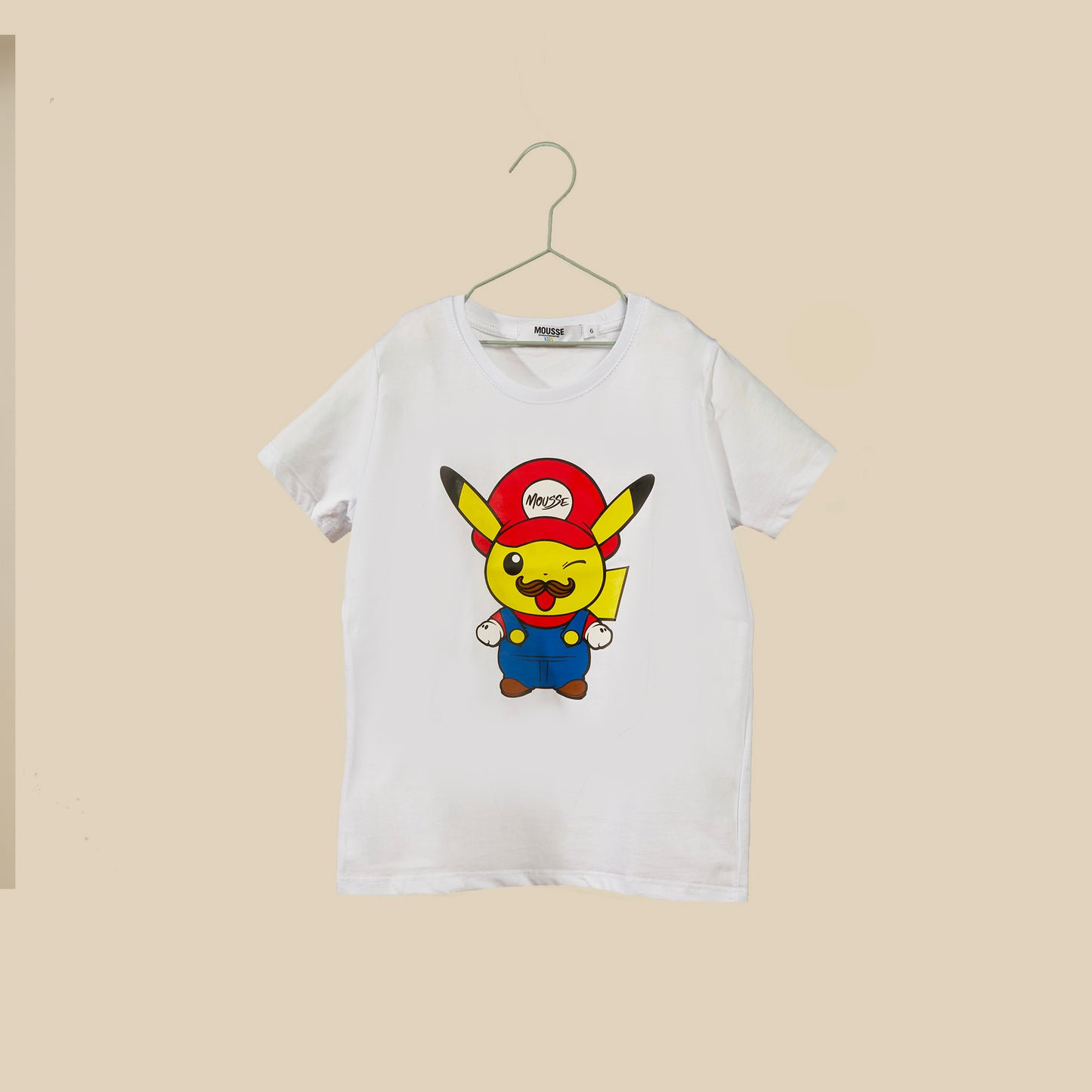 T-shirt bianca PikaMario