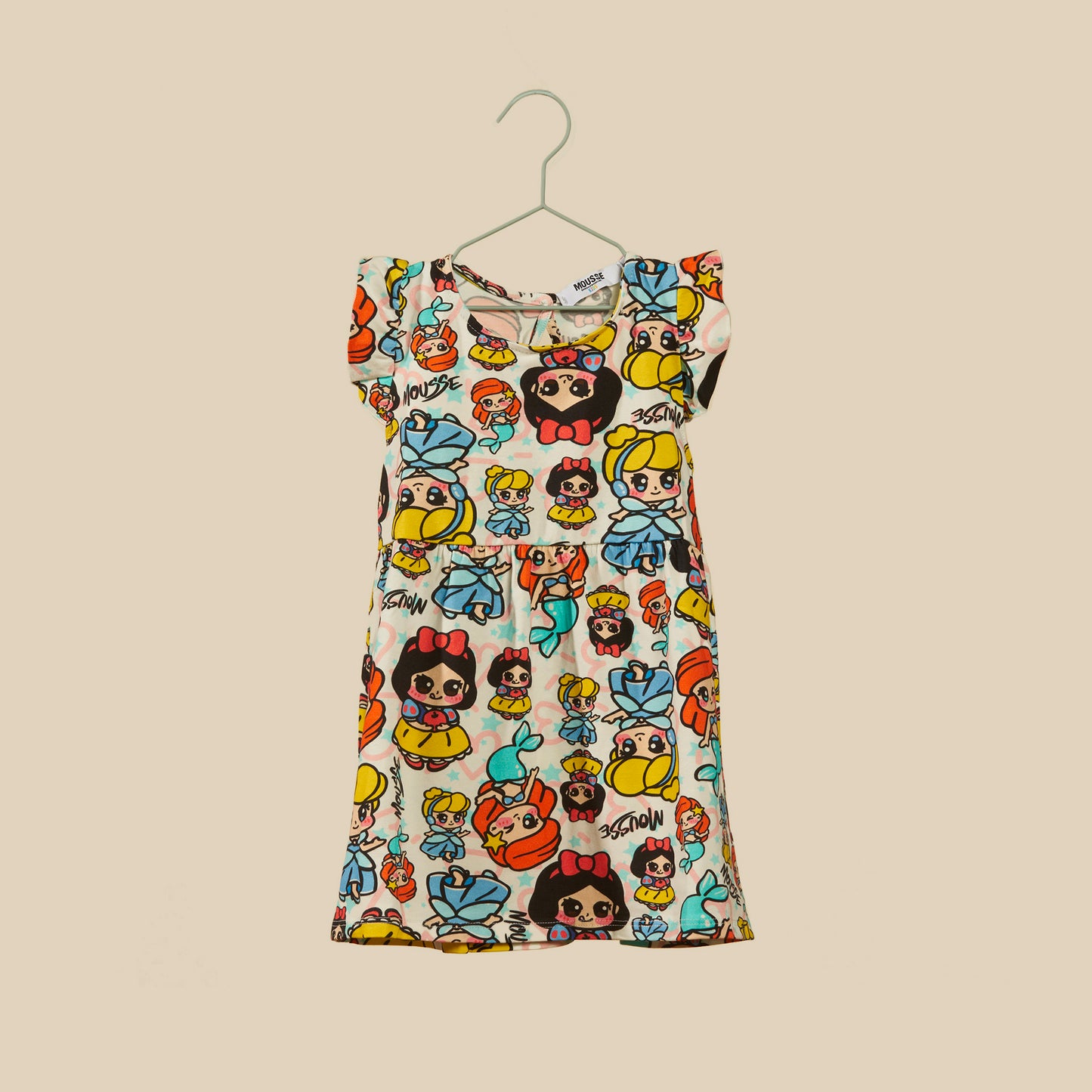 Vestito con maniche a sbuffo con principesse