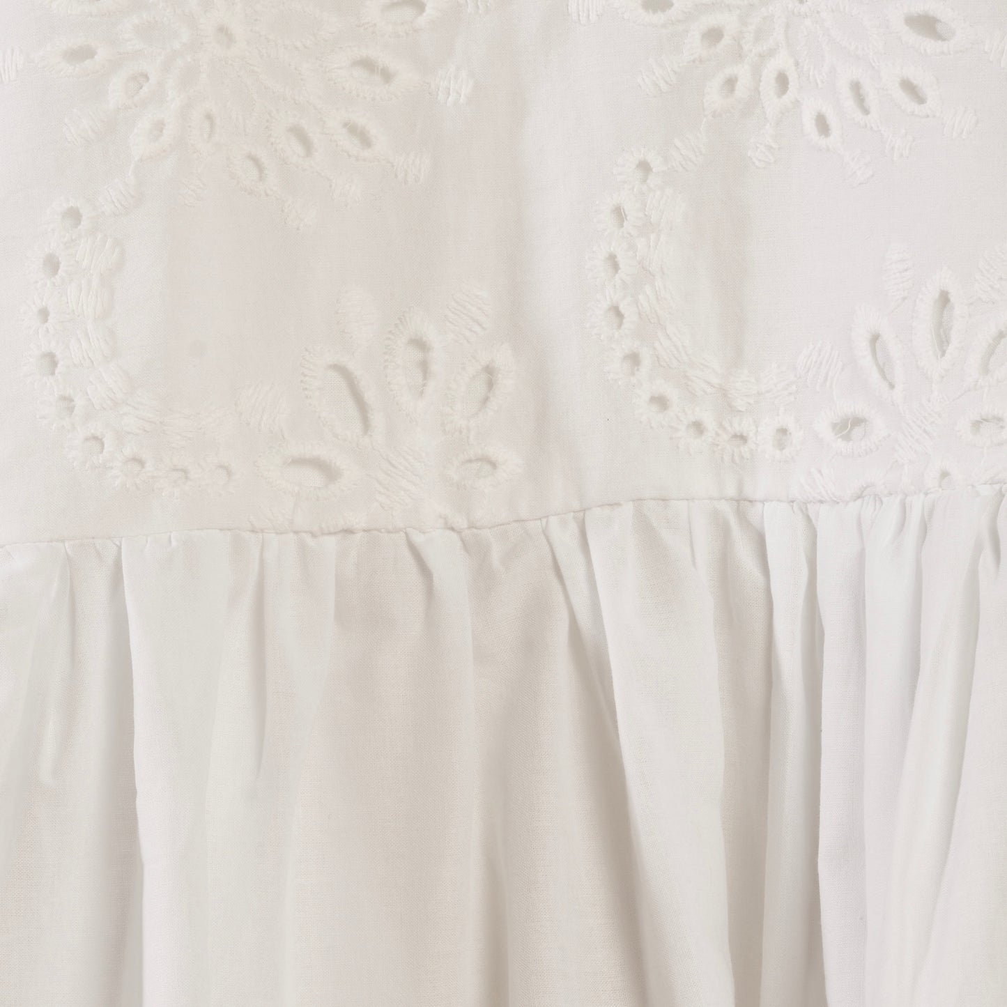 Blusa bianca in sangallo