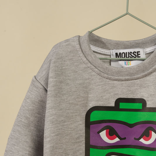 Felpa grigia Tartaruga Ninja