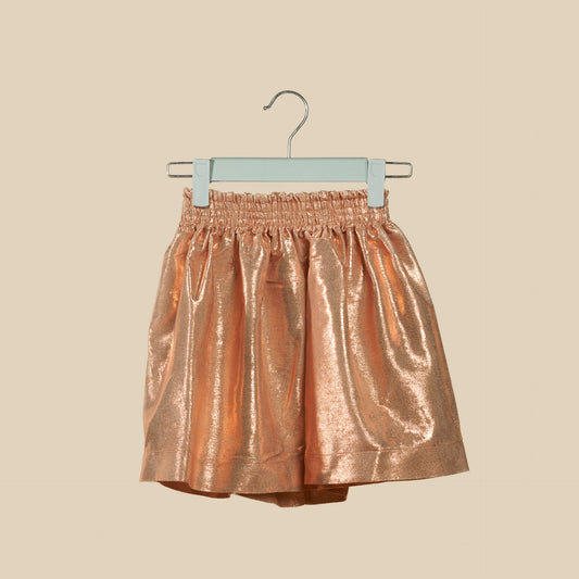 Gonna in lamè oro rosa