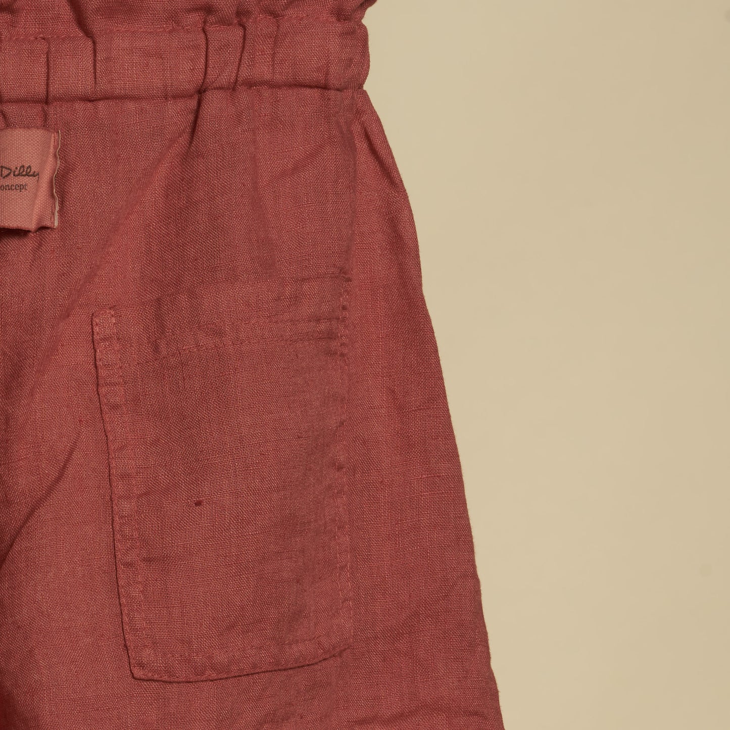 Pantalone crop a gamba larga color cipolla