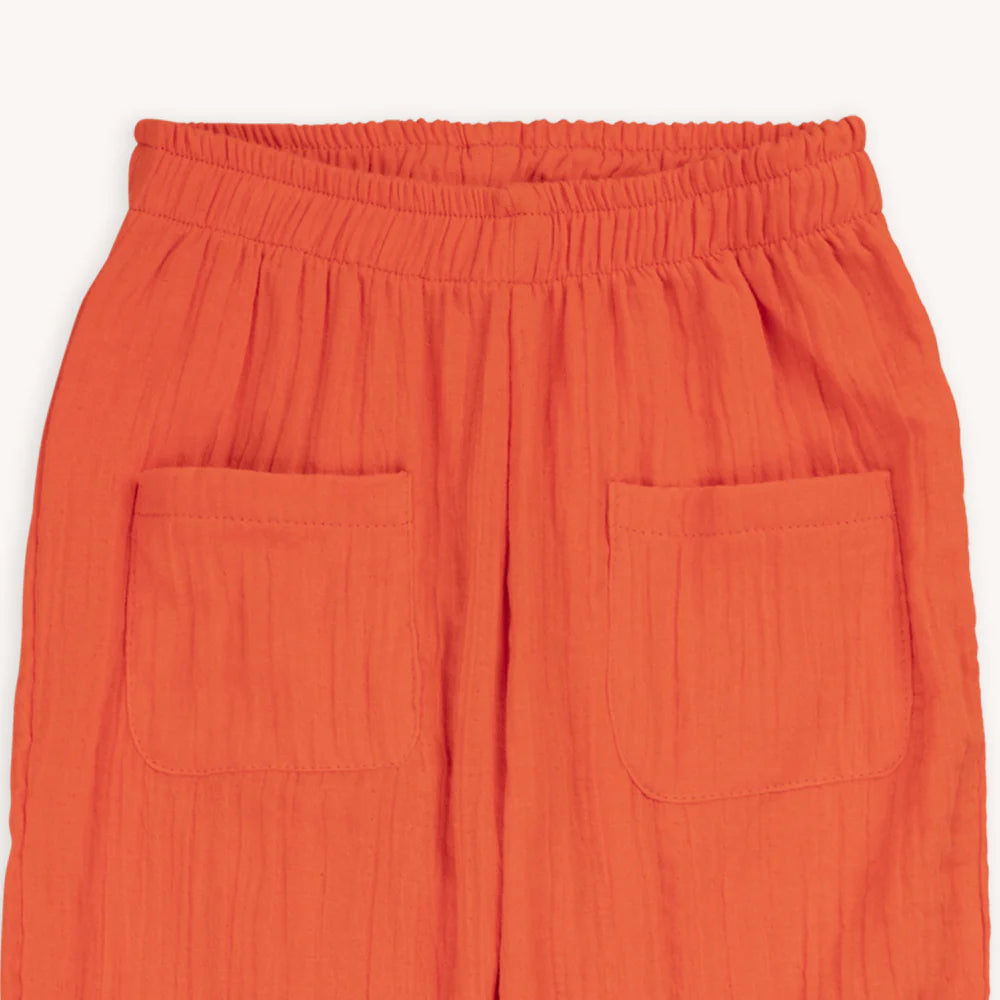 Pantalone chino rosso con tasche in cotone organico