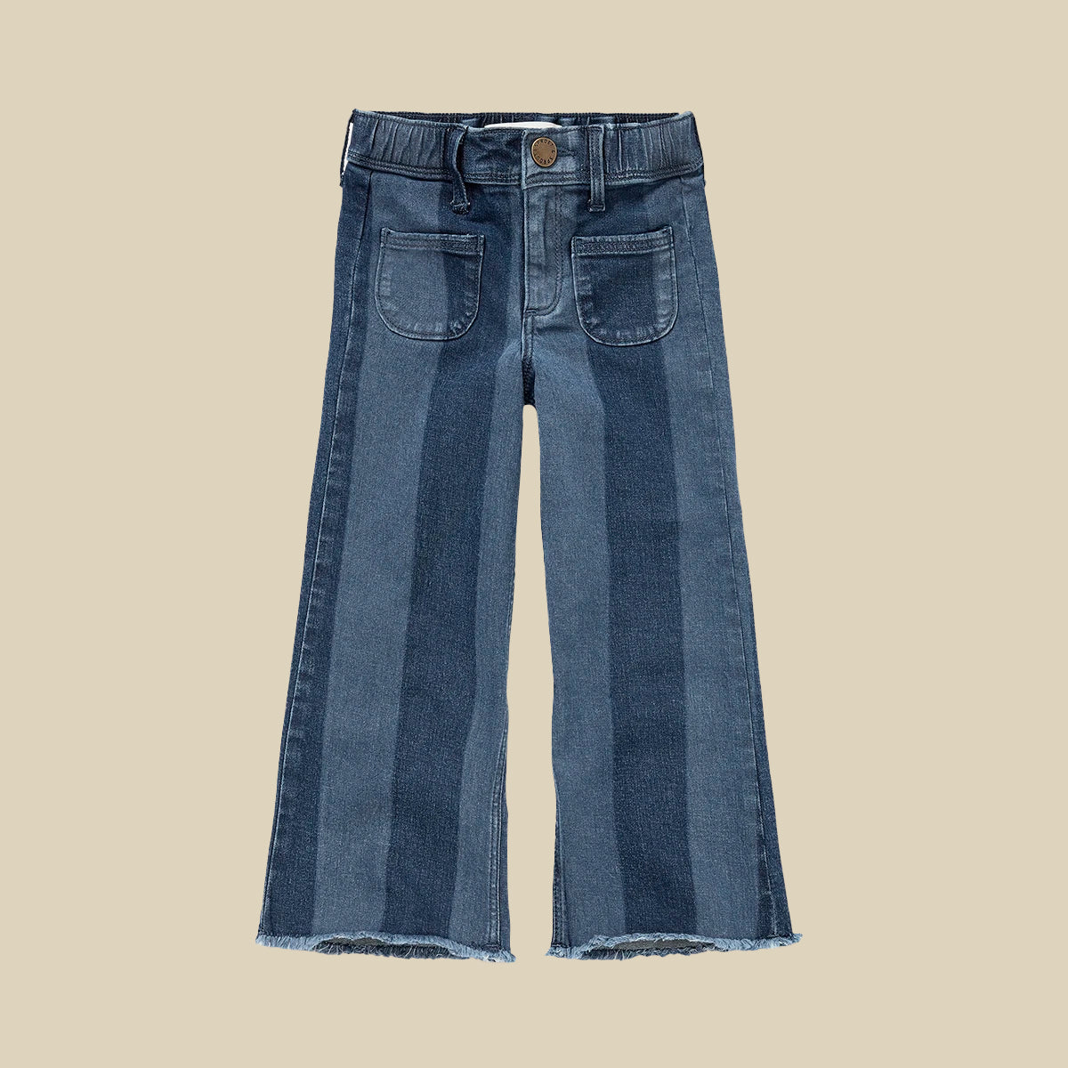 Jeans flare elasticizzati a strisce