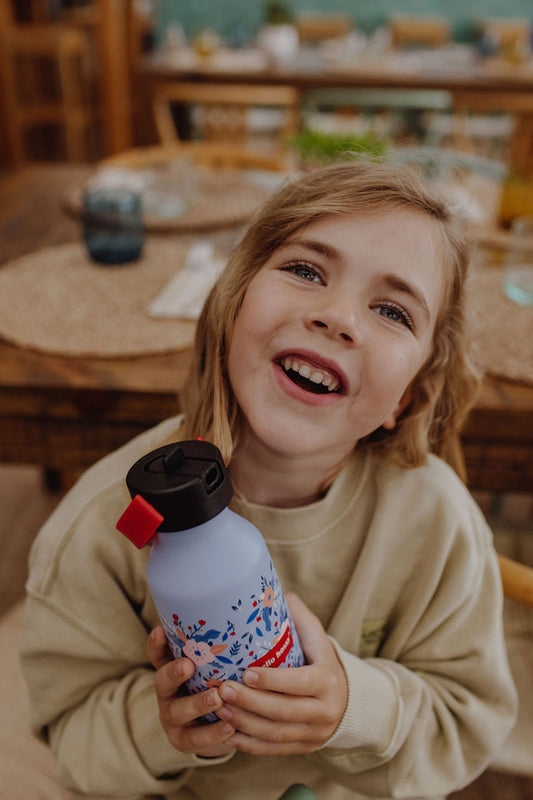 Borraccia termica in acciaio inossidabile fantasia Flower