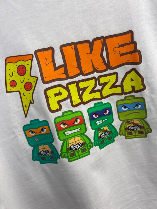 T-shirt bianca Pizza lover