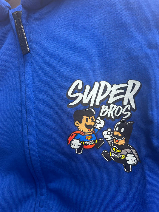 Felpa blu elettrico Super Mario