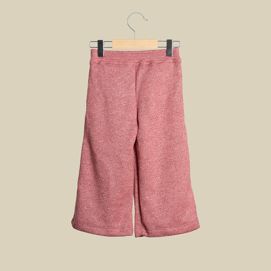 Pantalone largo in lurex rosa
