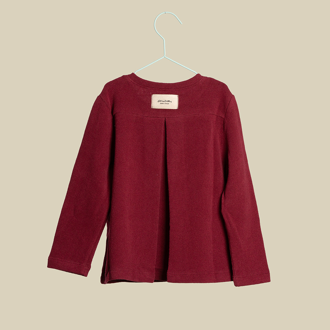 Maglia in caldo cotone color granata