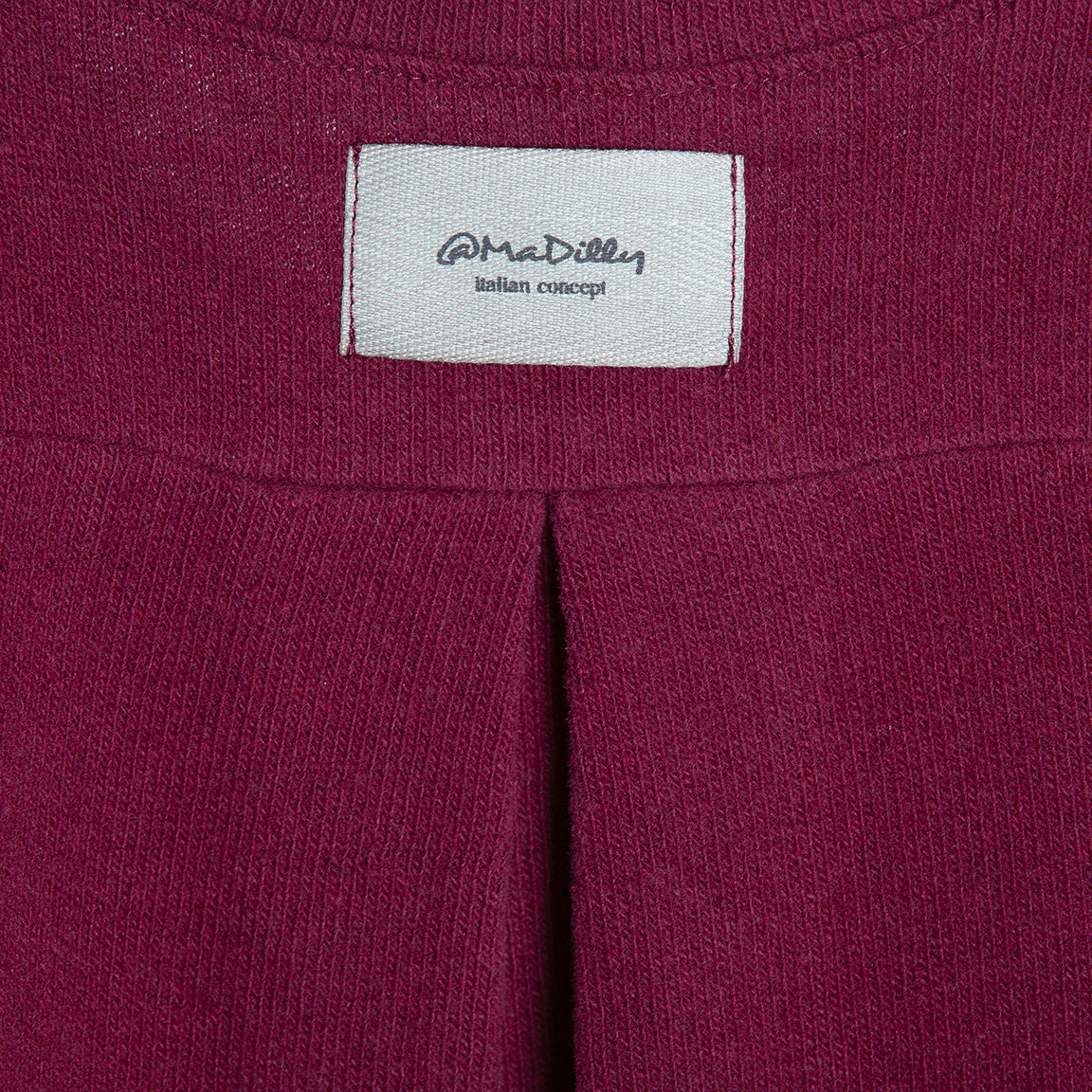 Maglia in caldo cotone color granata