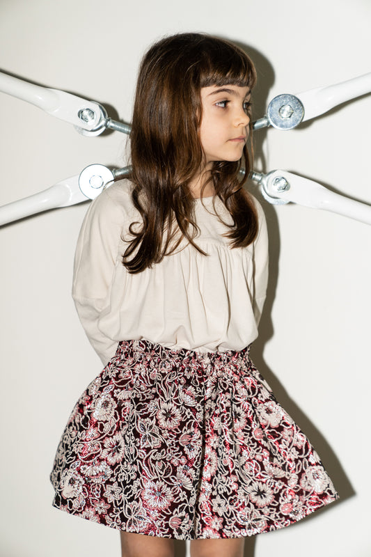 Maglia girocollo color crema