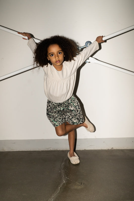 Maglia girocollo color crema