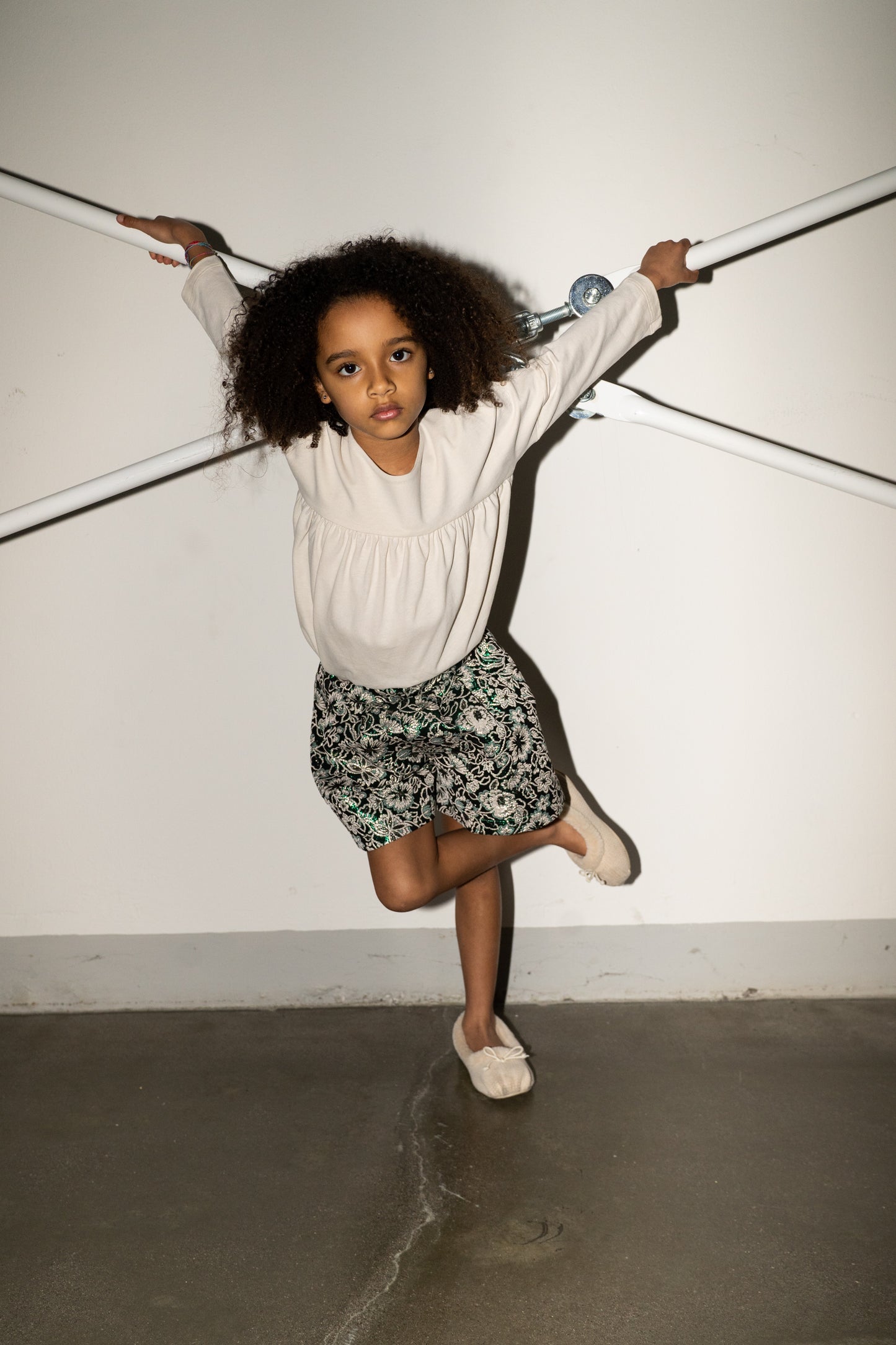 Maglia girocollo color crema