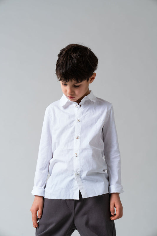 Camicia bianca in cotone