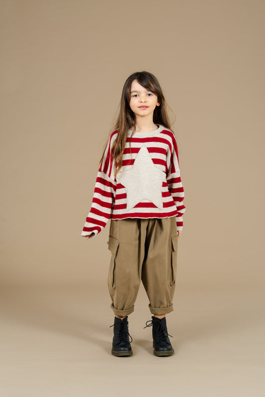 Pantalone cargo color kaki