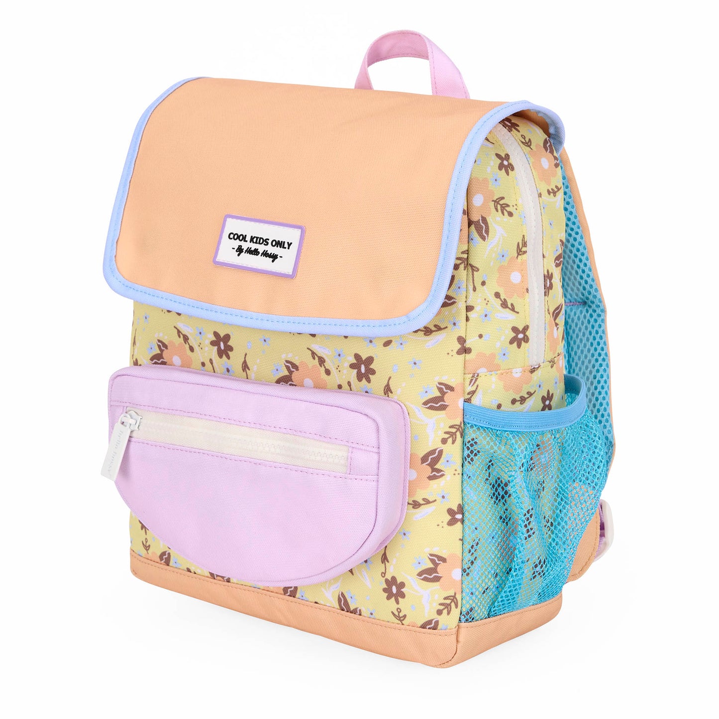 Zaino Blossom pastello squadrato in poliestere riciclato