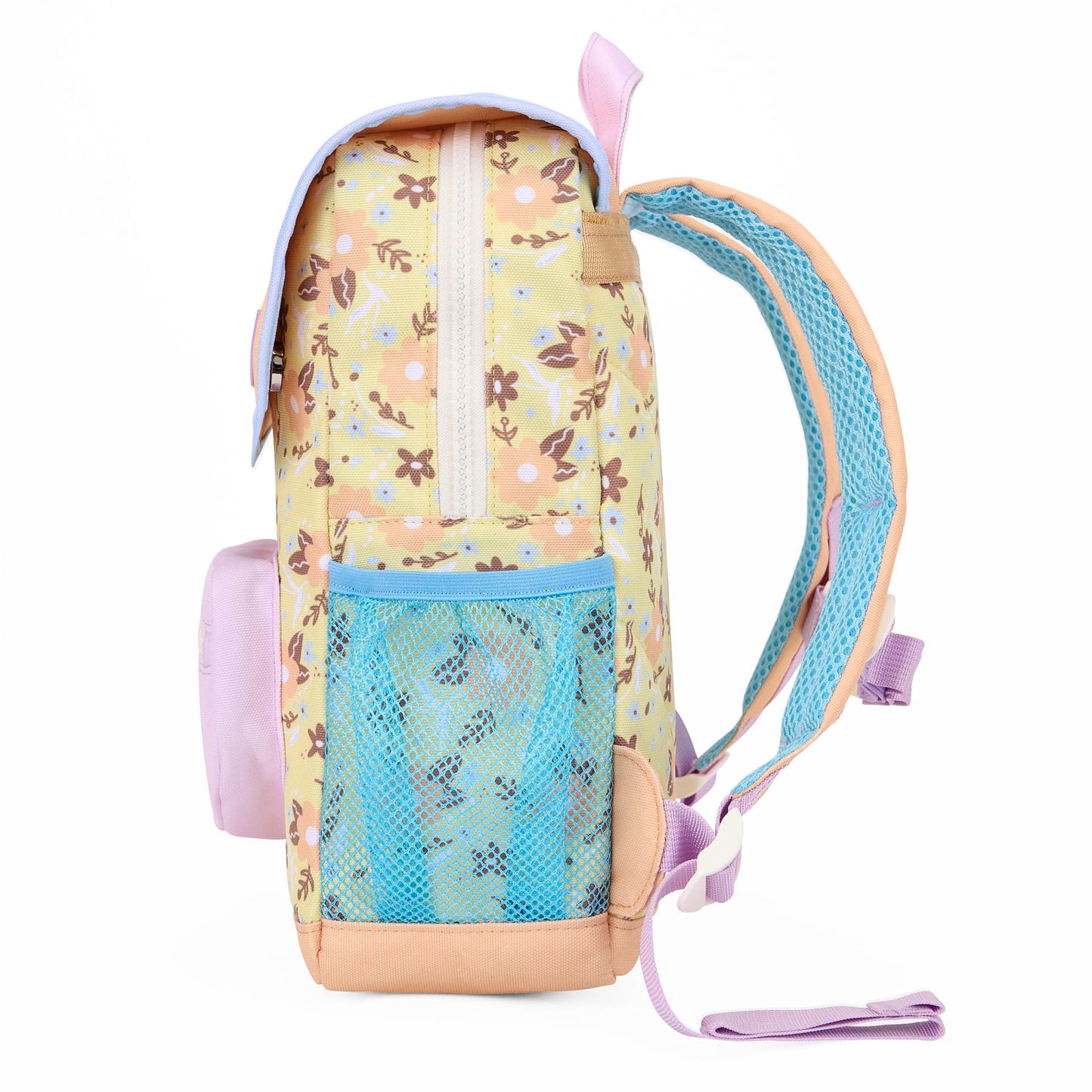 Zaino Blossom pastello squadrato in poliestere riciclato