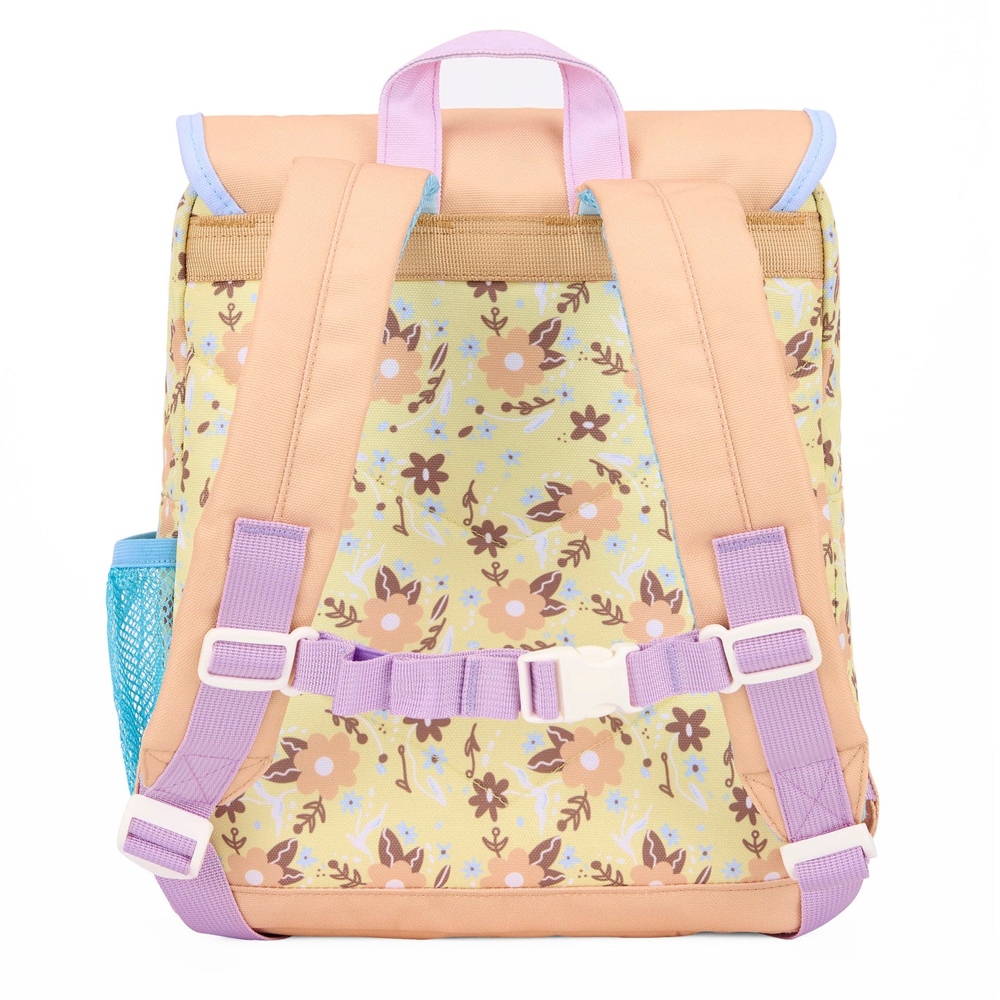 Zaino Blossom pastello squadrato in poliestere riciclato