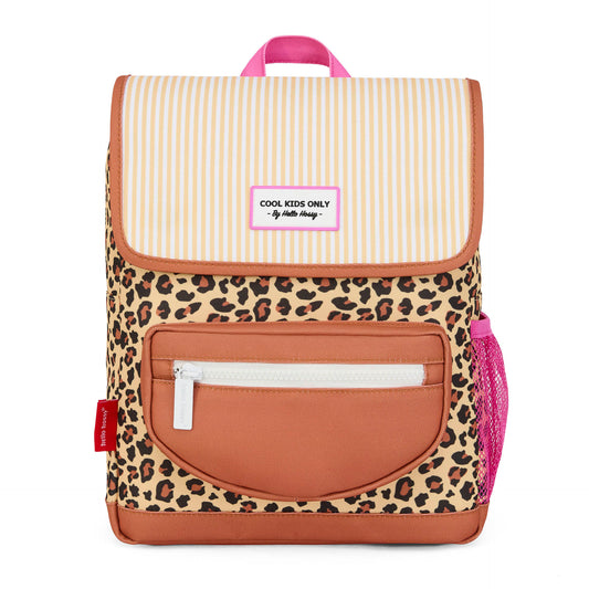 Zaino Leopard squadrato in poliestere riciclato