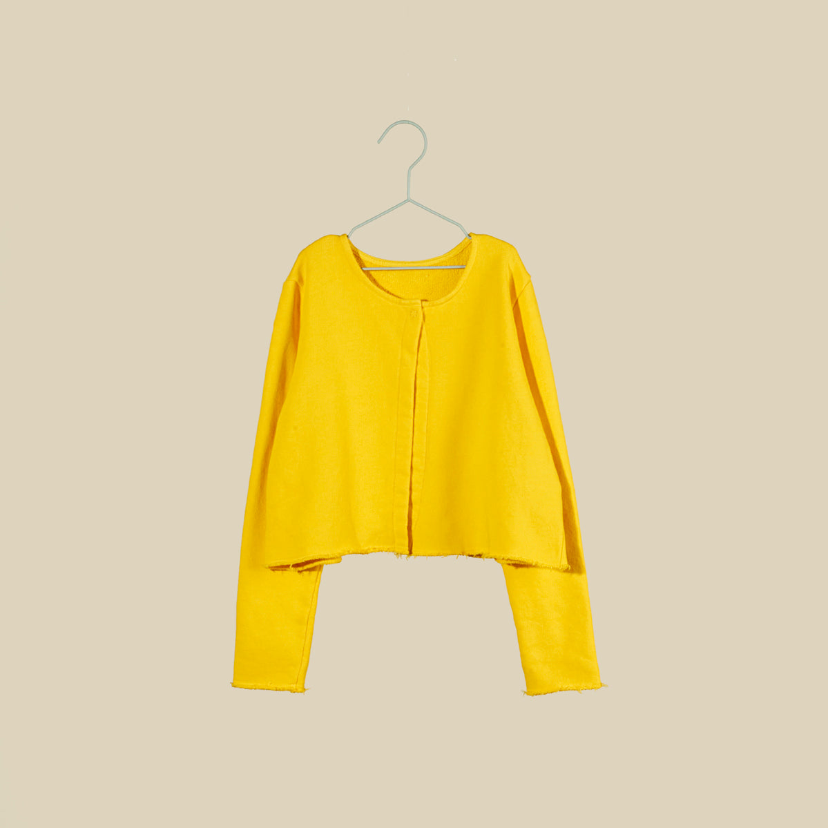 Felpina giallo girasole con bottoncino