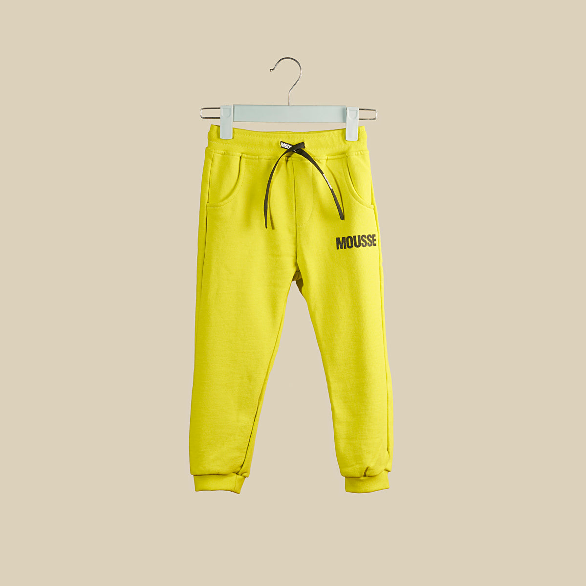 Pantalone jogger in tuta giallo fluo