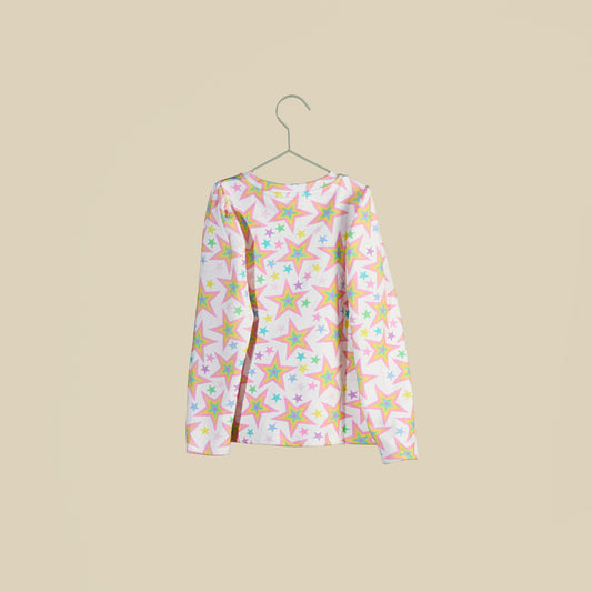 Felpa girocollo con fantasia Stars