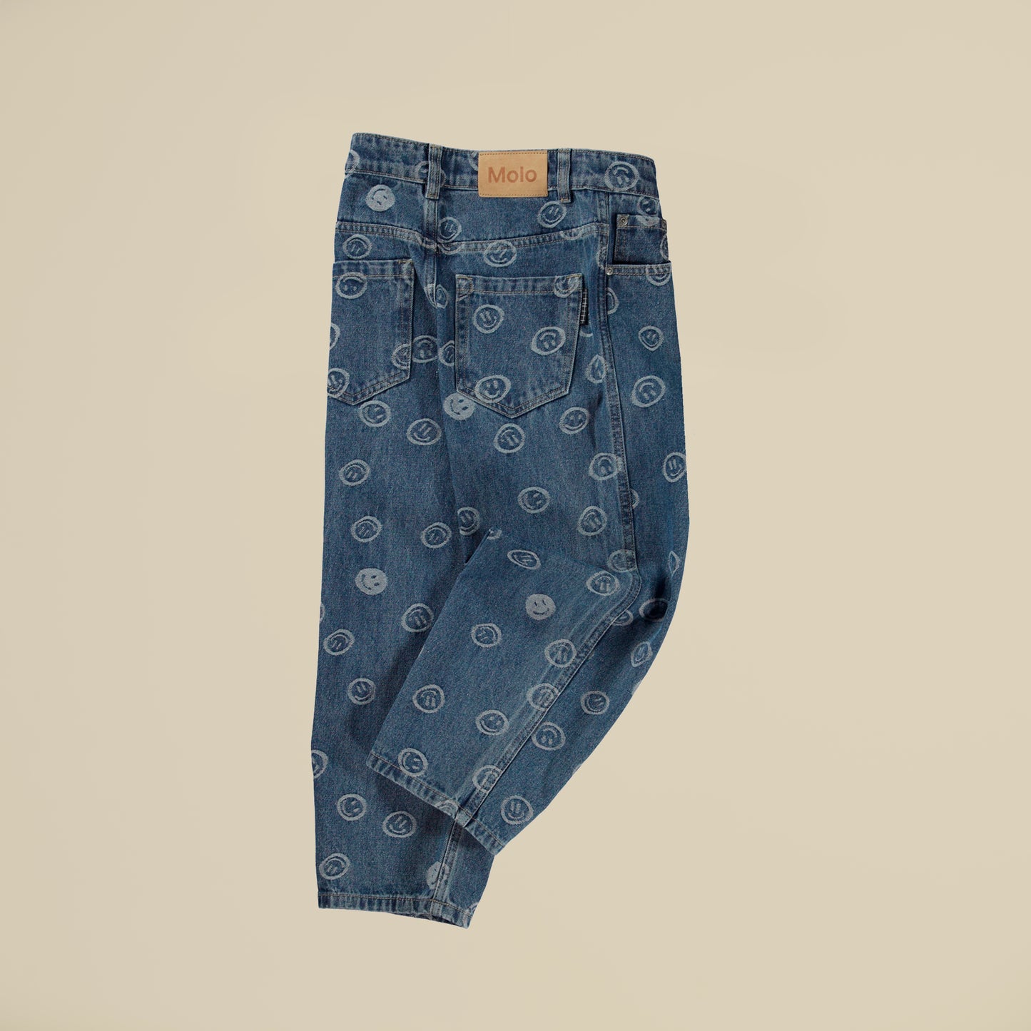 Jeans unisex cinque tasche con Smile
