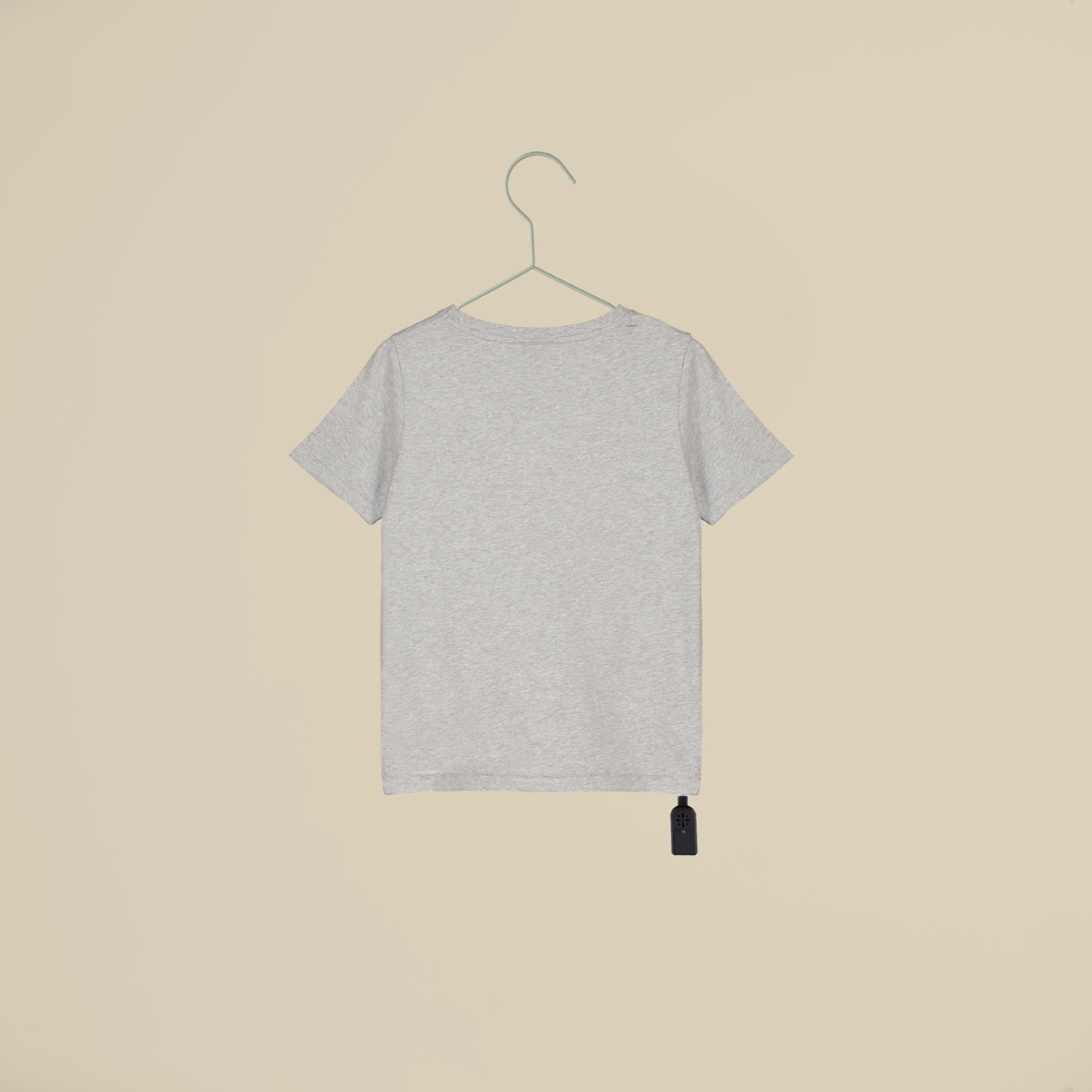 T-shirt sonora maniche corte grigia con bonghi