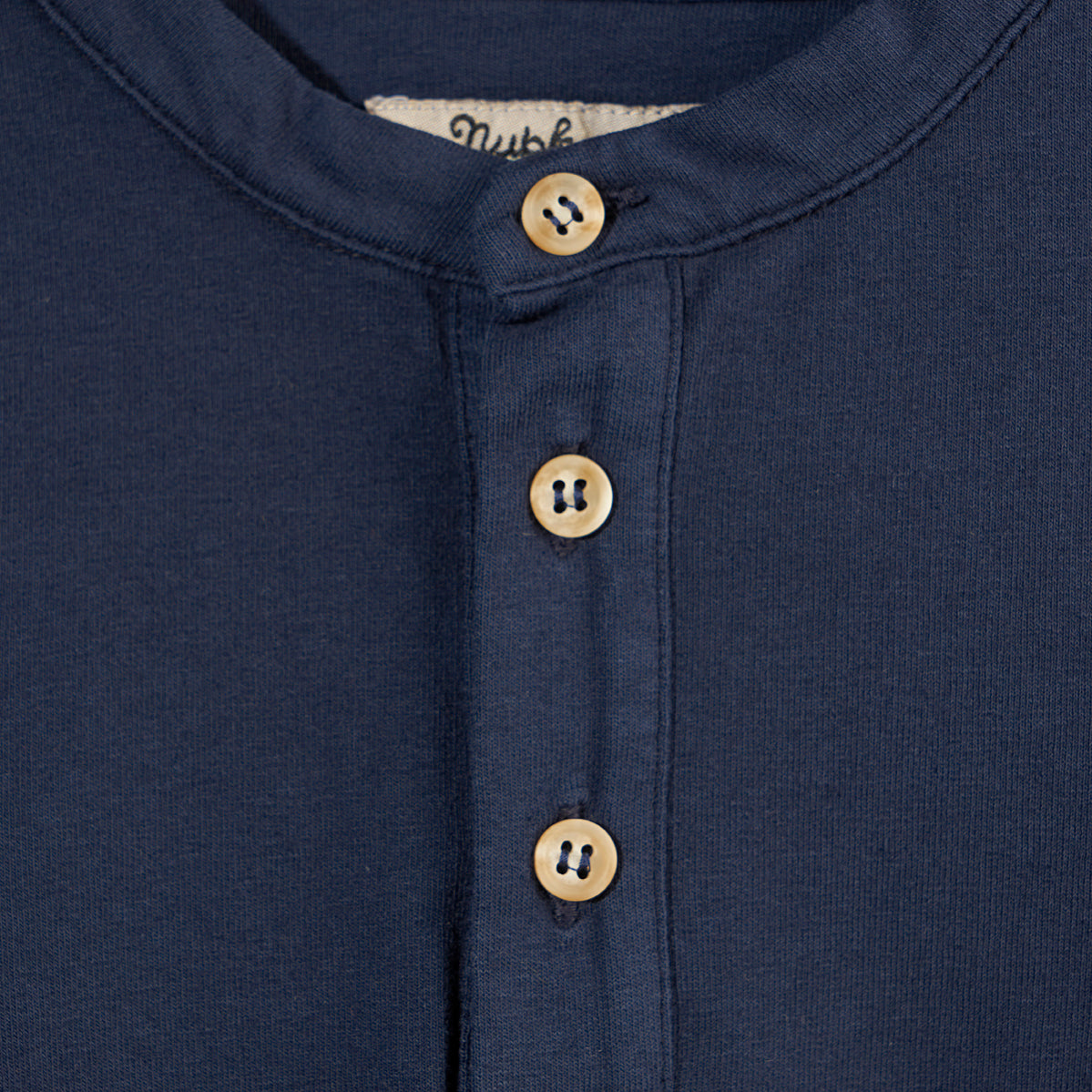 Maglietta serafino manica lunga blu navy