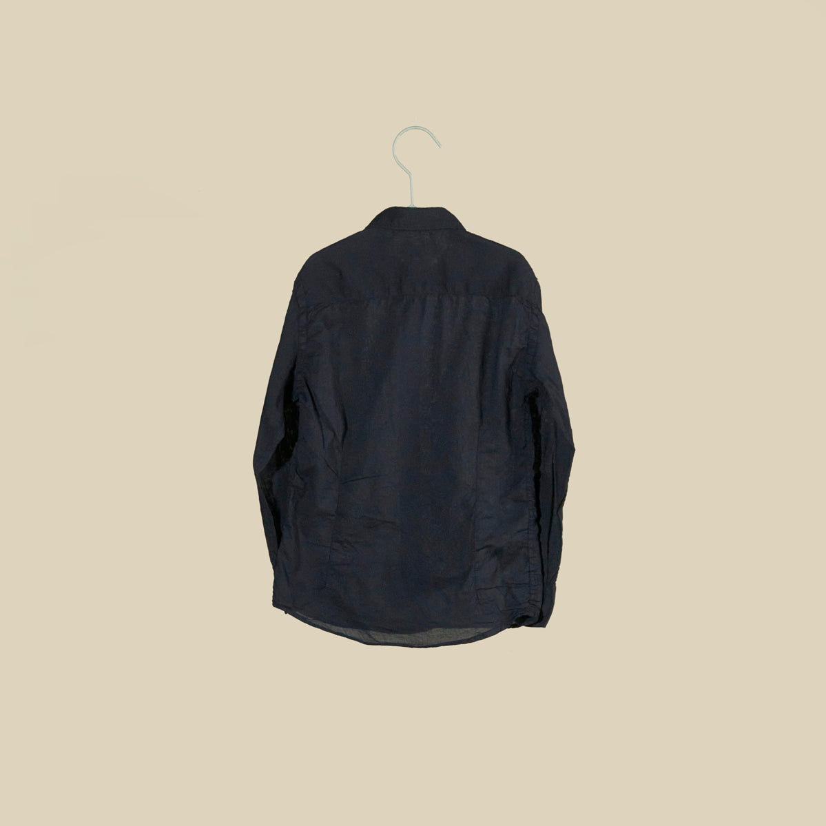 Camicia in mussola di cotone blu navy