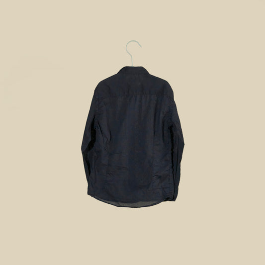 Camicia in mussola di cotone blu navy