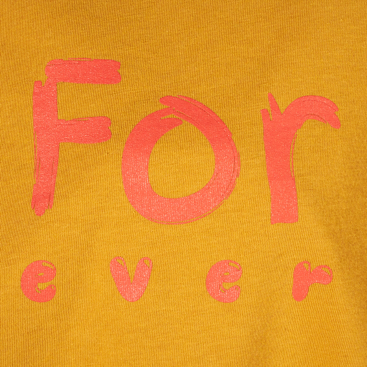 T-shirt maniche corte senape "FOR ever"