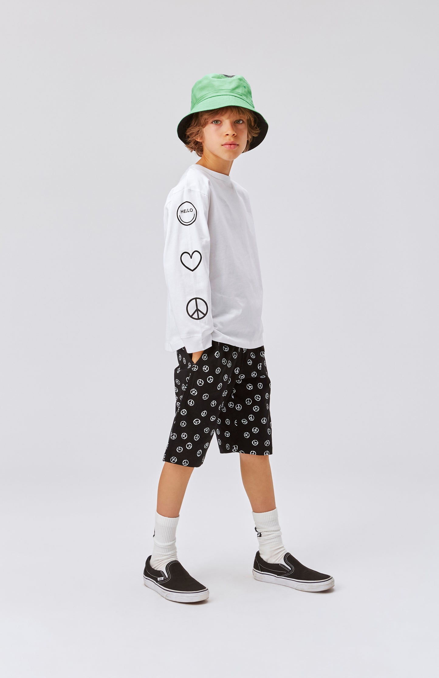 T-shirt maniche lunge PeaceLoveSmile