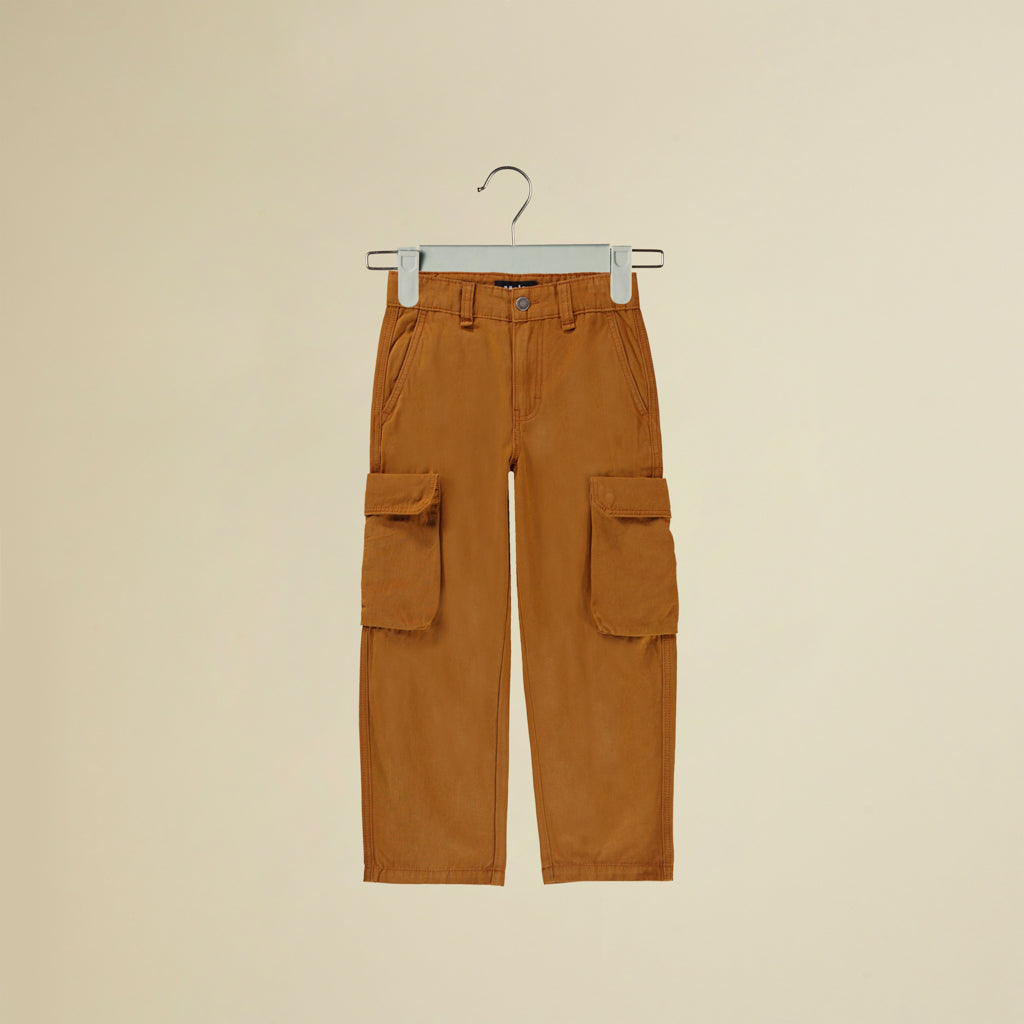 Pantalone lungo cargo marrone